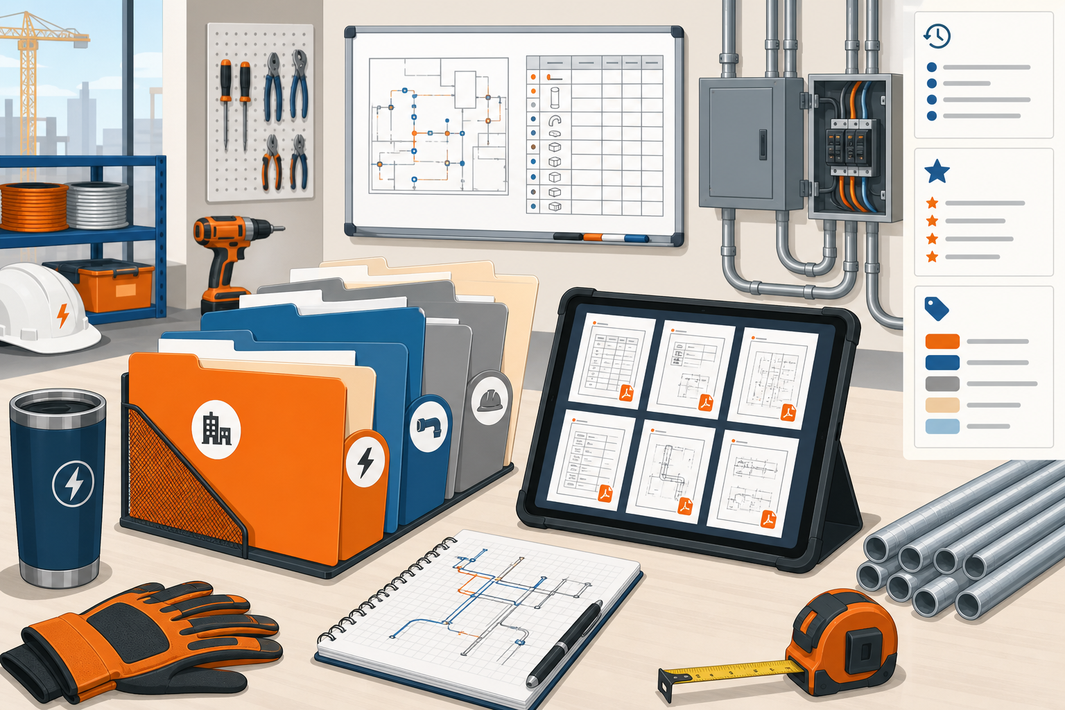 Organized conduit projects and export reports in ConduitCue bend calculator